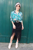Lace pencil skirt