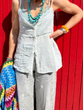Cheesecloth Button up cami