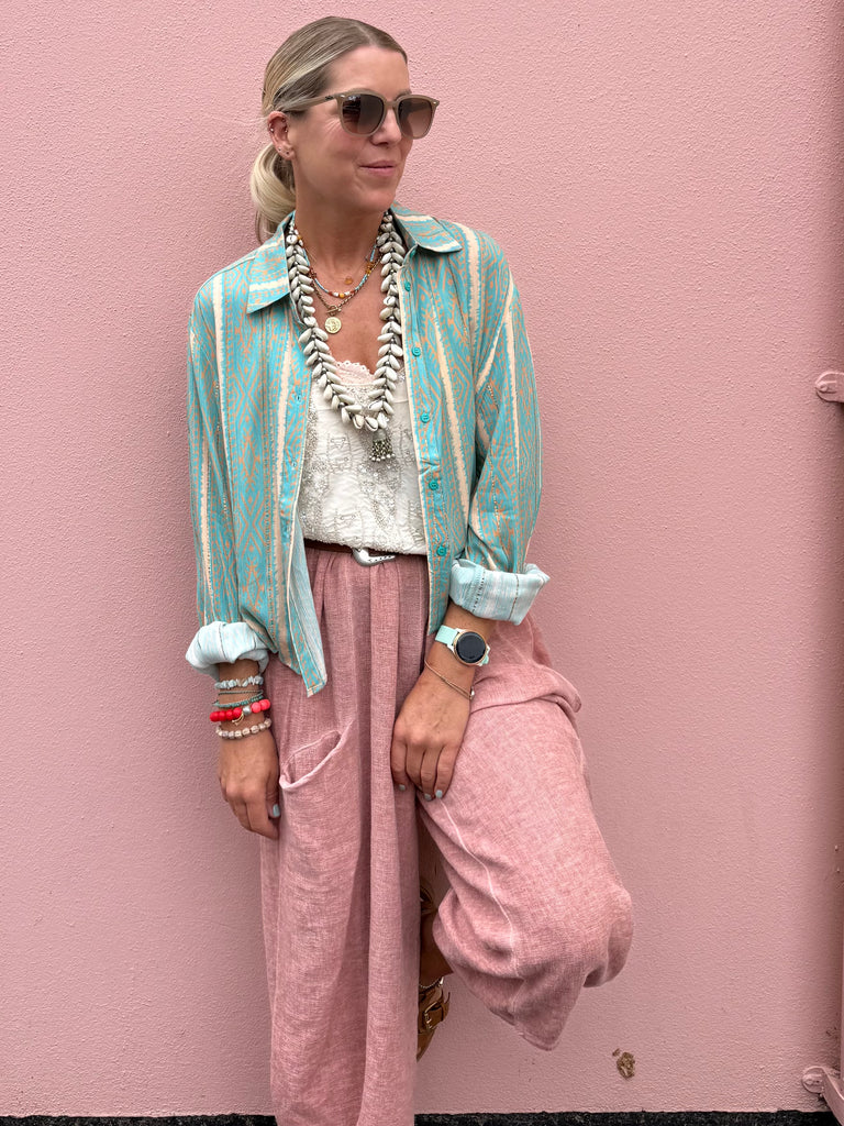 Diamond silky shirt