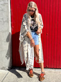 Aztec printed kimono