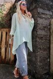 Light knit top (Sea green)