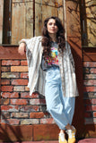 Aztec oversized shirt (Beige)