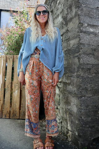 Faded floral trousers