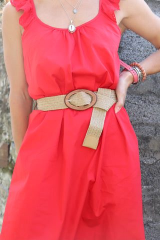 Oval wooden stretch belt