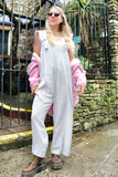 Striped overalls