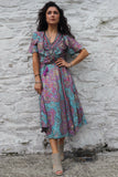Paisley wrap dress