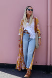 Floral mustard shirt dress