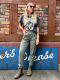 Paperbag waist Jeans (Khaki)