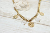 Coin charm necklace (Gold)