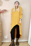 Long dip back top (Mustard)