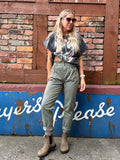 Paperbag waist Jeans (Khaki)