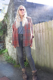 Rust plaid shirt