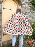 Colourful crochet kimono