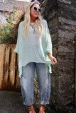 Light knit top (Sea green)