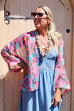 Floral patterned kimono