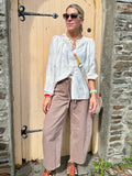Diamond embroidered blouse