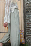 Khaki balloon leg trousers