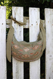 Beaded diamond crossbody bag