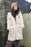 Floral embroidered cardigan