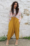 Mustard harem trousers