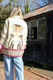 Sun embroidered cargo jacket
