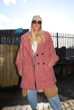 Dusty Pink boucle coat