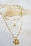 Layered fan necklace (Gold)