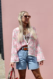 Pink crochet cardigan