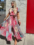 Patchwork floral dress