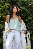 Floral crochet lace kimono