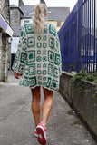 Green crochet kimono