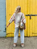 Colourful stripe crochet top