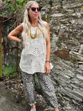 Longline crochet top