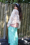 Honeycomb crochet cardigan