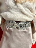 Studded stretch belt (Grey)