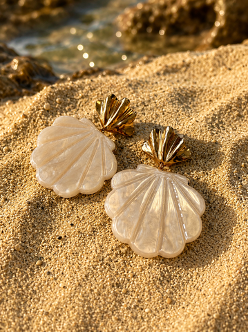 Mermaid shell earrings
