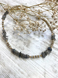 Labradorite stone beaded necklace