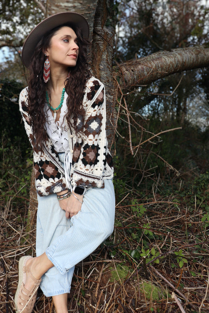 Crochet grannysquare cardigan