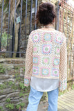 Crochet patchwork cardigan