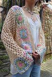 Crochet patchwork cardigan