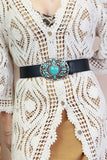 Embellished buckle belt (Black)