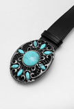 Embellished buckle belt (Black)