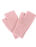 Ribbed fingerless gloves (Rose)