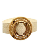 Woven circle stretch belt