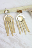 Metal tassel earrings (gold)